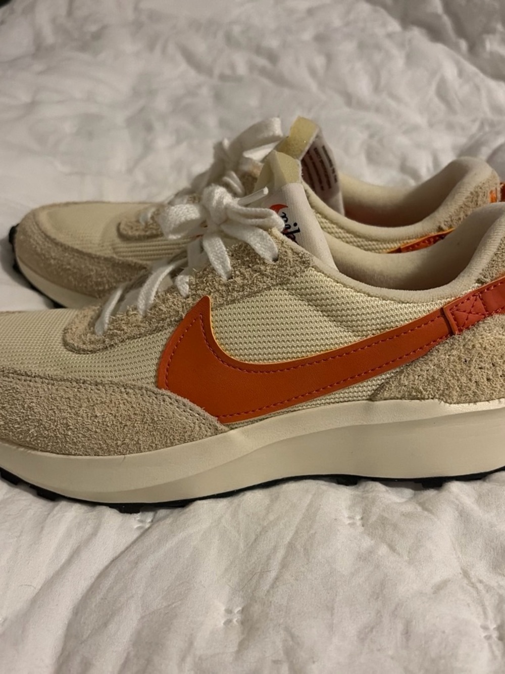 Nike Cream and Orange Low-Top Sneakers